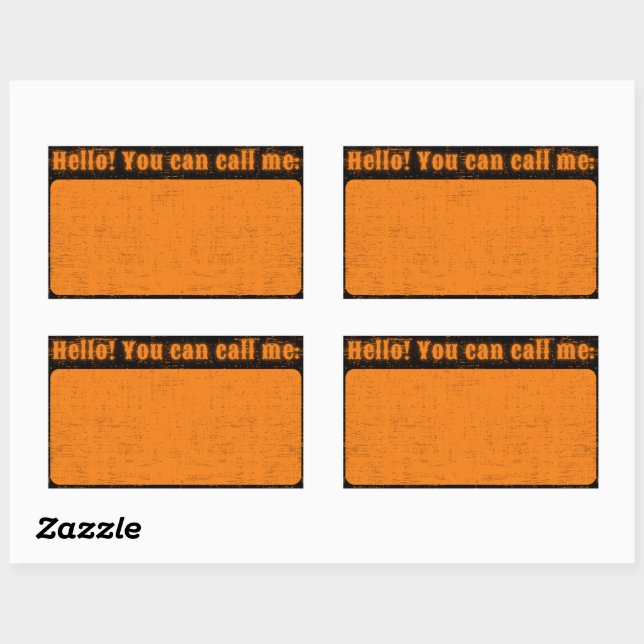 Distressed Halloween Name Sticker (Sheet)