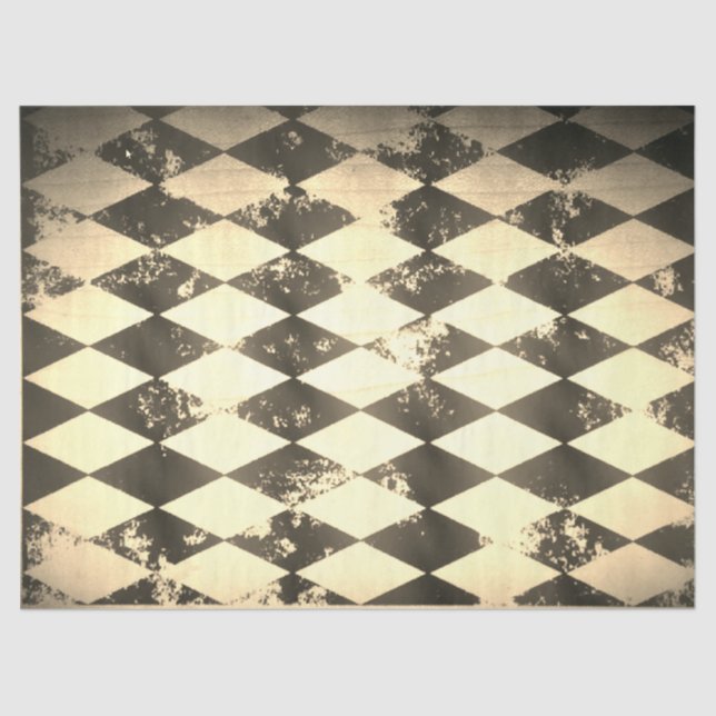 Distressed harlequin tissue paper (Front)