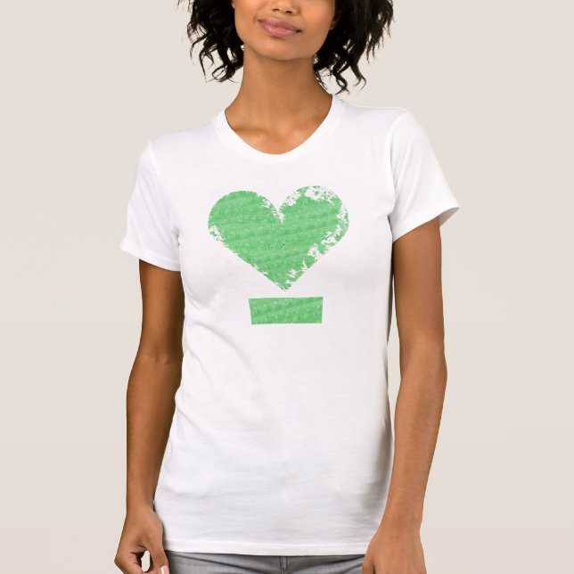 Distressed Heart Design T-Shirt (Front)