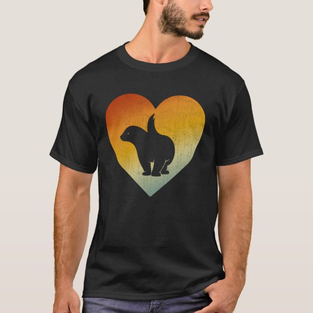 Distressed Heart Retro Style Men Women Honey Badge T-Shirt (Front)