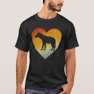 Distressed Heart Retro Style Men Women Hyena T-Shirt