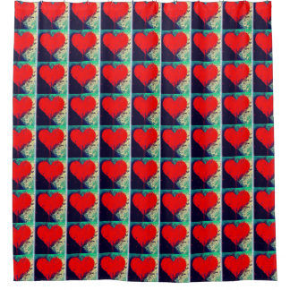 Distressed Heart Shower Curtain by HAS Jewels