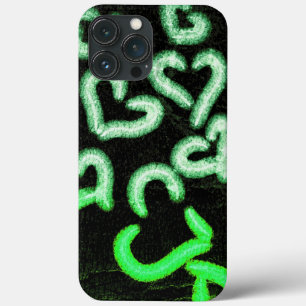 Distressed Hearts Green iPhone 13 Pro Max Case