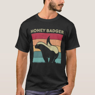 Distressed Honey Badger Lover Boys Girls Retro Hon T-Shirt
