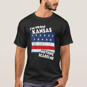 Distressed I'm From Kansas Home State KS Nothing S T-Shirt