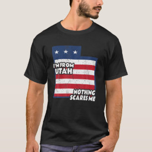 Distressed I'm From Utah Home State UT Nothing Sca T-Shirt
