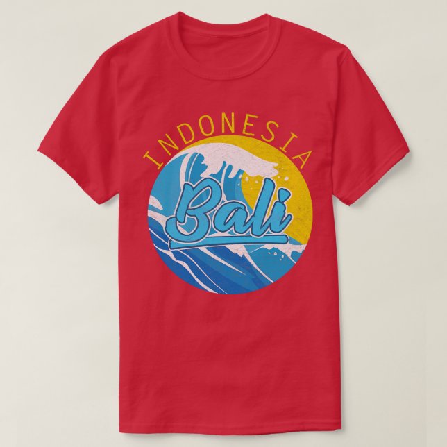Distressed Indonesia Bali  T-Shirt (Design Front)