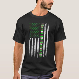 Distressed Irish American Flag Coffee St Patrick's T-Shirt