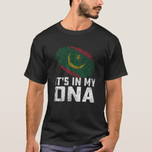 Distressed It's In My DNA Mauritania Flag Men Wome T-Shirt