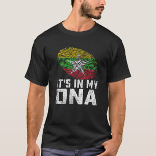 Distressed It's In My DNA Myanmar Flag Men Women K T-Shirt