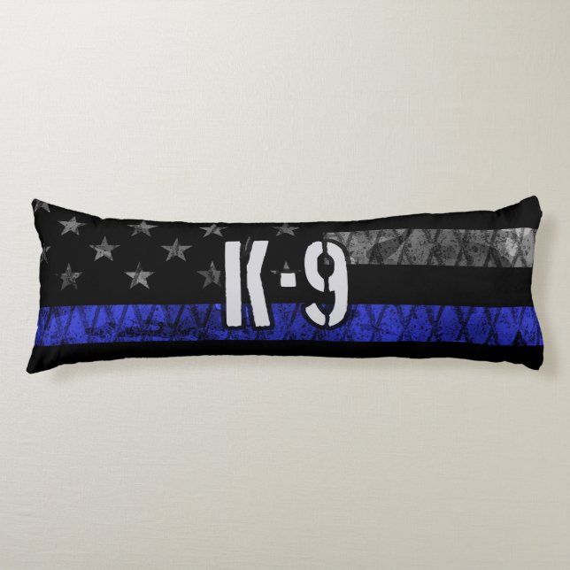 Distressed K-9 Unit Police Flag Body Cushion (Front)