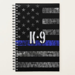 Distressed K-9 Unit Police Flag Planner