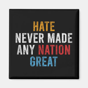 Distressed Lettering Text Saying Orange Anti Trump Magnet