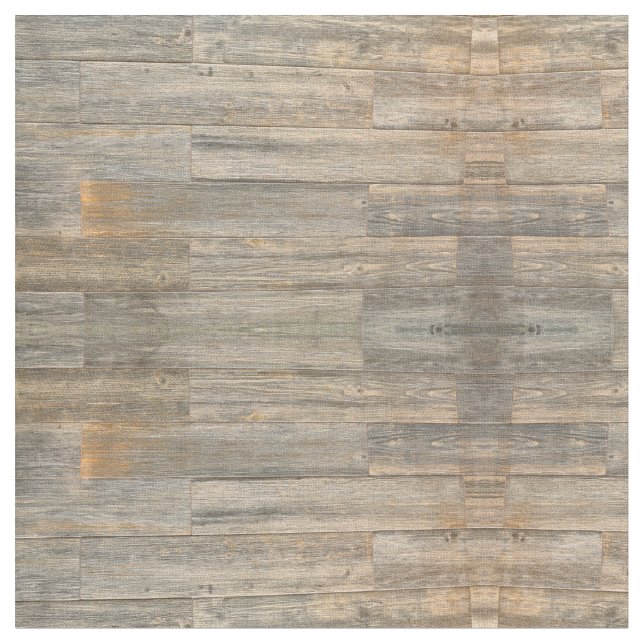 Distressed light Rustic Wood grain planks   Fabric (Close Up)