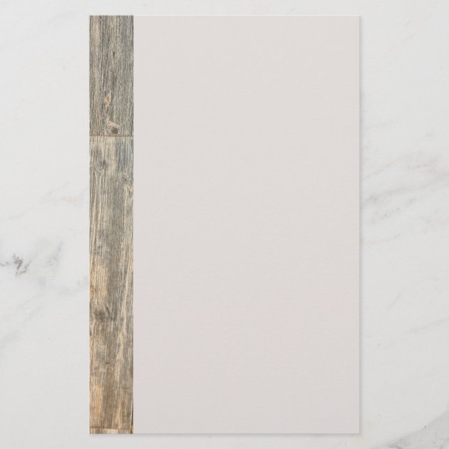 Distressed light Rustic Wood grain planks  Stationery (Front)
