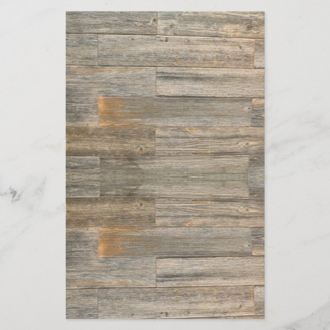 Distressed light Rustic Wood grain planks  Stationery (Front)