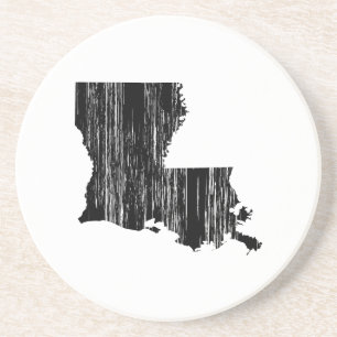 Distressed louisiana State Outline Coaster