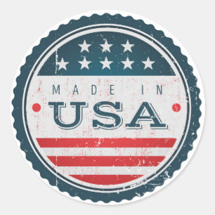 Distressed Made in USA Sticker