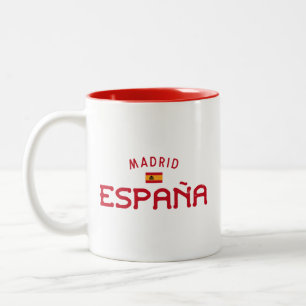 Distressed Madrid Spain (España) Two-Tone Coffee Mug