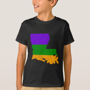 Distressed Mardi Gras Louisiana T-Shirt