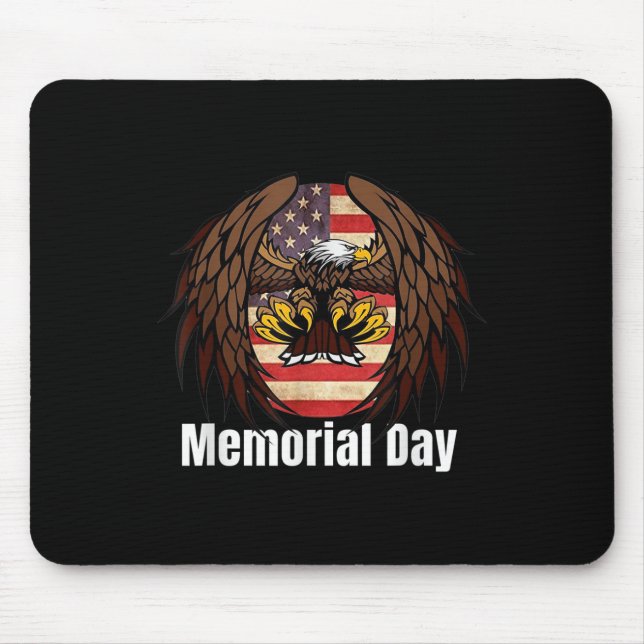 Distressed Memorial Day Flag Military  Mouse Mat (Front)