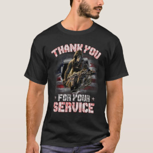 Distressed Memorial Day Thank You For Your Service T-Shirt