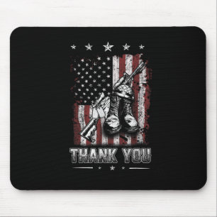 Distressed Memorial Day Usa Flag Military Boots Do Mouse Mat