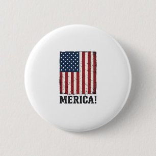 Distressed Merica Flag Patriotic Vector Shirt Desi 6 Cm Round Badge