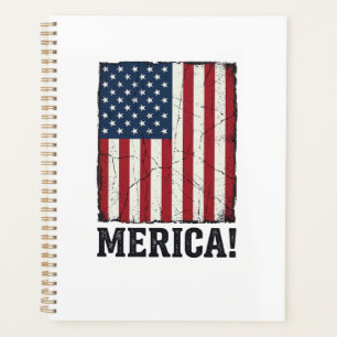 Distressed Merica Flag Patriotic Vector Shirt Desi Planner