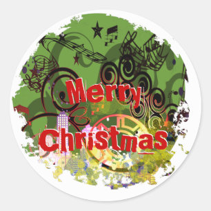 Distressed Merry Christmas Stickers - Customised
