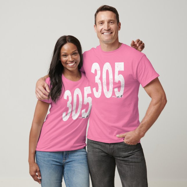Distressed Miami 305 T-Shirt (Unisex)