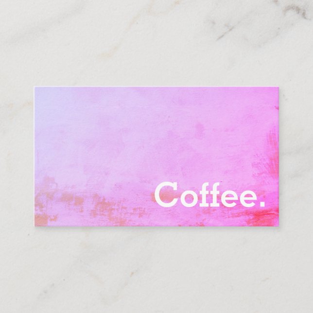 Distressed Miami Simple Loyalty Coffee Punch-Card (Front)