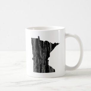 Distressed Minnesota State Outline Coffee Mug