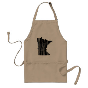 Distressed Minnesota State Outline Standard Apron