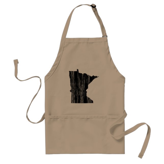 Distressed Minnesota State Outline Standard Apron (Front)