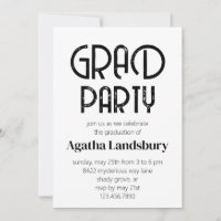 Distressed Modern High School Graduation Party