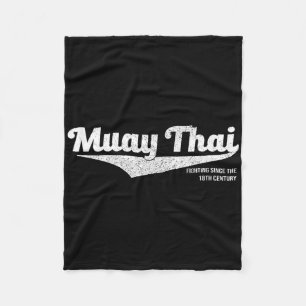 Distressed Muay Thai Kickboxing Shirt, Mma Bjj, Th Fleece Blanket