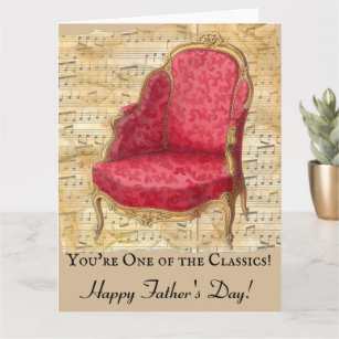 Distressed Music Victorian Chair Day Card