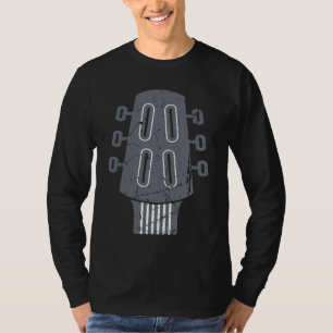 Distressed Musician Acoustic Guitar Headstock Guit T-Shirt