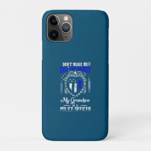 Distressed My Grandson Is A Police Officer Gift iPhone 11 Pro Case
