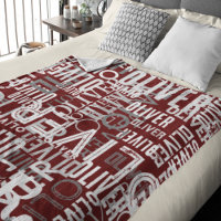 Distressed Names Replicated on Modern Dark-Red