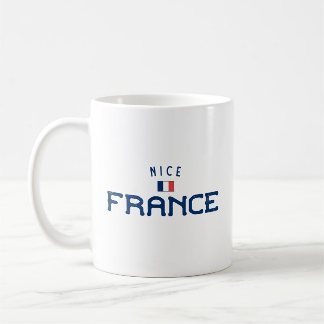 Distressed Nice France Coffee Mug (Left)
