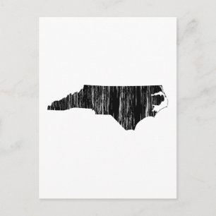 Distressed North Carolina State Outline Postcard