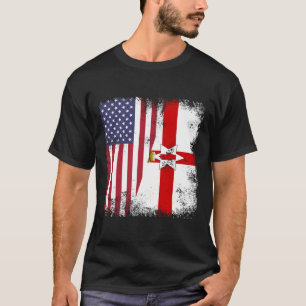 Distressed Northern Ireland Usa Flag Northern Iris T-Shirt