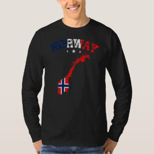 Distressed Norway Flag Men Women Kids Patriotic T-Shirt