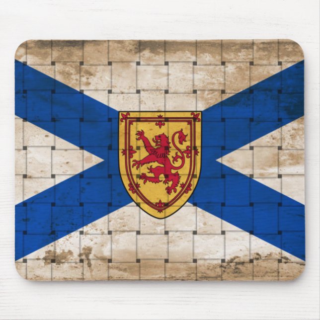 Distressed Nova Scotia Flag Mouse Mat (Front)