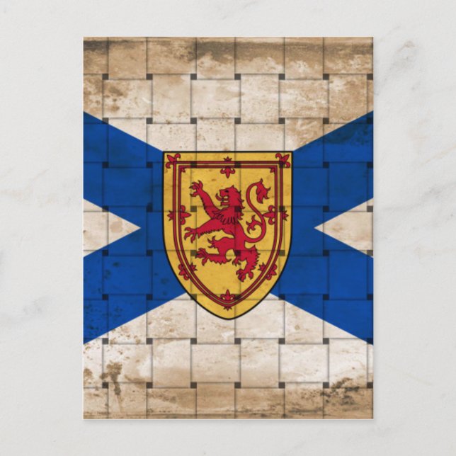 Distressed Nova Scotia Flag Postcard (Front)