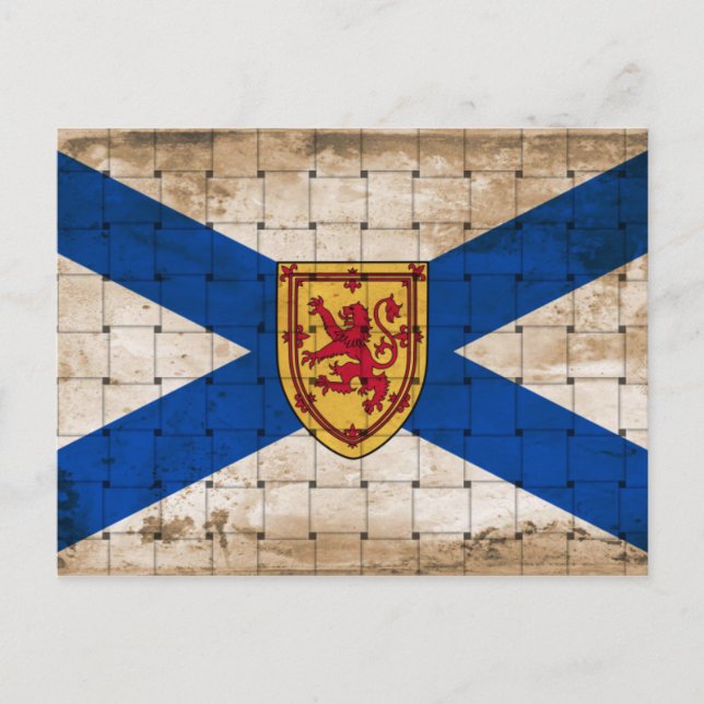 Distressed Nova Scotia Flag Postcard (Front)