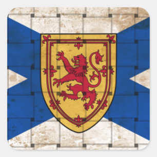 Distressed Nova Scotia Flag Square Sticker