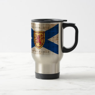 Distressed Nova Scotia Flag Travel Mug